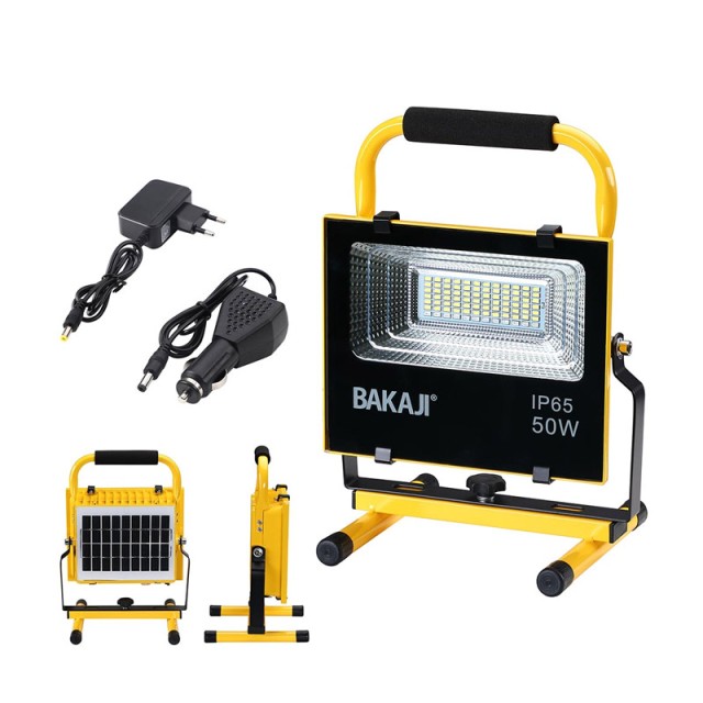 Ηλιακός Φορητός Προβολέας LED 50 W 504 Lm Bakaji 8052877973187