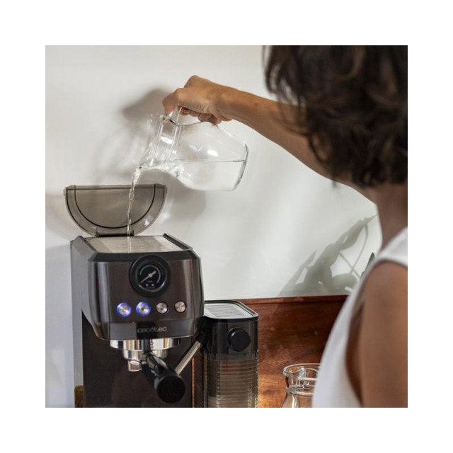 Ημιαυτόματη Καφετιέρα Power Espresso 20 Steel Pro Latte με Δοχείο Γάλακτος Cecotec CEC-01985