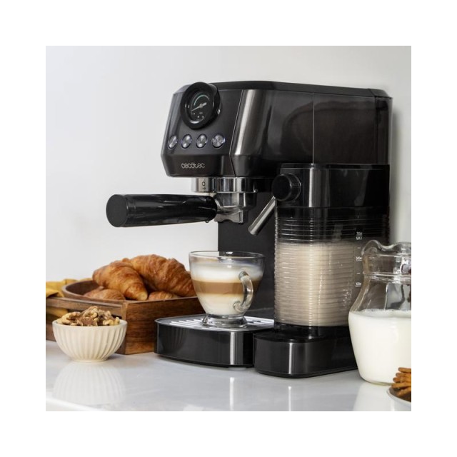 Ημιαυτόματη Καφετιέρα Power Espresso 20 Steel Pro Latte με Δοχείο Γάλακτος Cecotec CEC-01985