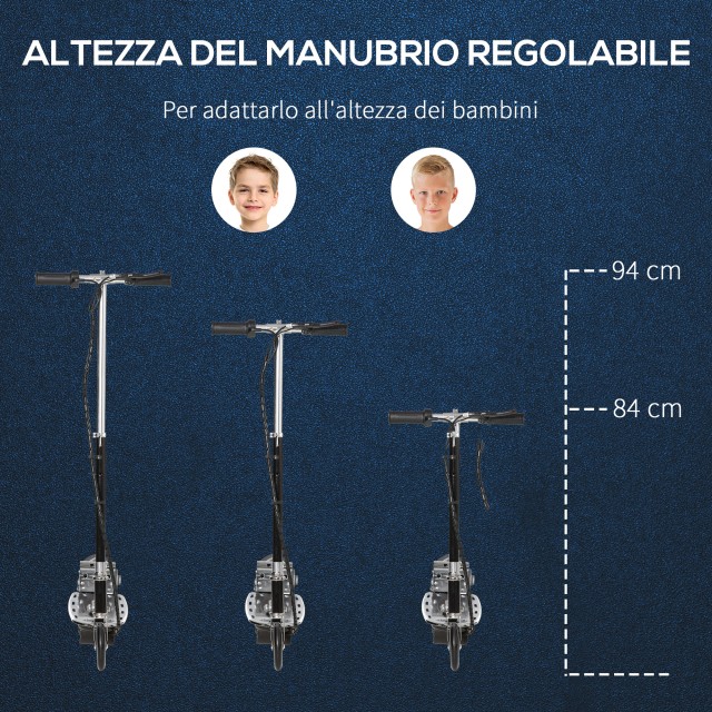 HomCom Electric Scooter για Παιδιά με Φρένο και Kickstand, Μαύρο AA...