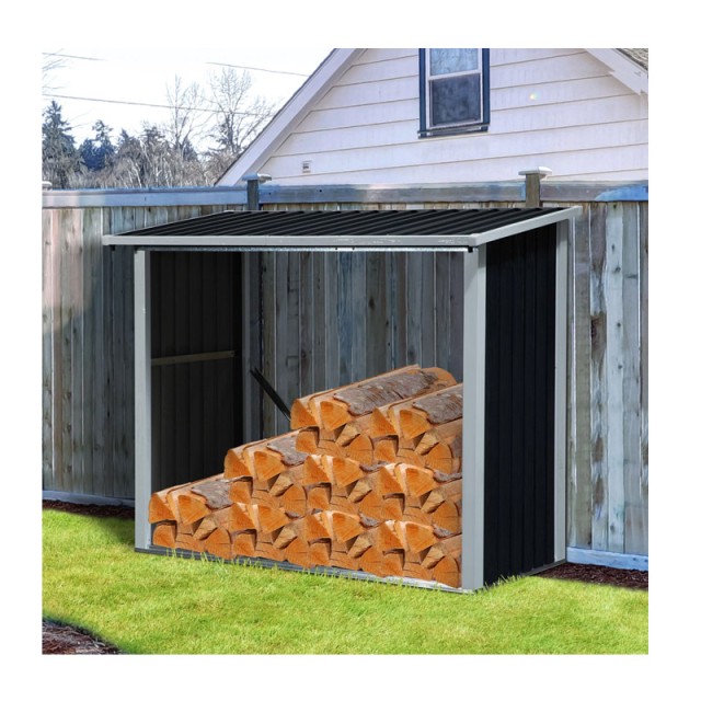 Υπόστεγο Αποθήκευσης Ξύλων Κήπου 182 x 89 x 136-148 cm Outsunny 842...