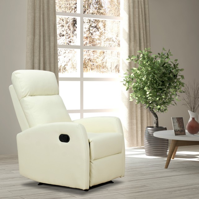 Homcom Ανακλινόμενη Εργονομική Πολυθρόνα Relax 65 από οικολογικό δέ...