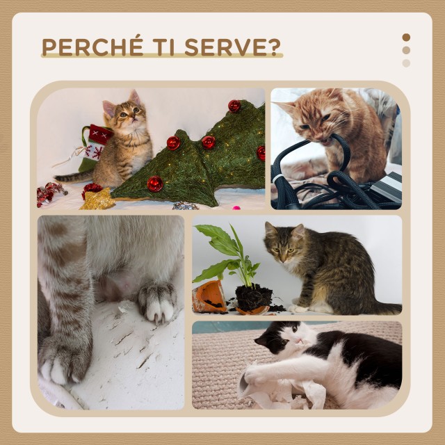 PawHut Cat Tree with House, Scratching Post for Cats, Perch and Stake, 48,5x48,5x141,5 cm, Beige D30-738V00BG