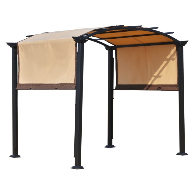 Outsunny Pergola με Συρόμενες περσίδες κήπου 295x245cm, Πέργκολα εξ...