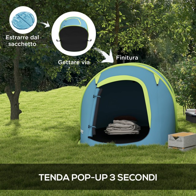 Outsunny Αδιάβροχη Pop Up σκηνή κάμπινγκ με αξεσουάρ και τσάντα μετ...