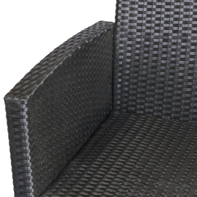 Outsunny Σετ Έπιπλα Κήπου 4 τεμαχίων σε PE Rattan Τραπεζάκι σαλονιού, Καναπές και Πολυθρόνες Μαύρο με Μπεζ μαξιλάρια 860-117CW