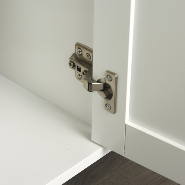 Τρόλεϊ κουζίνας Homcom που εξοικονομεί χώρο σε λευκό ξύλο MDF με 1 ...