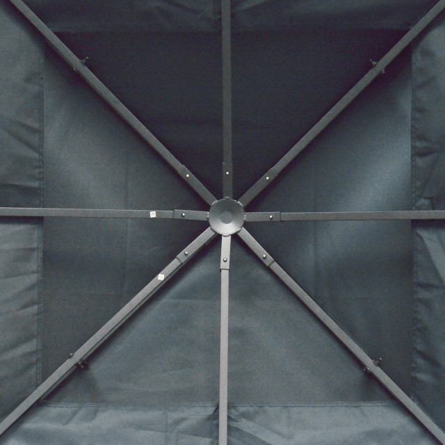 Outsunny Ανταλλακτική οροφή για Gazebo 3x3m με 2 επίπεδα και ανθεκτική στην υπεριώδη ακτινοβολία, γκρι ανθρακί 84C-041MX