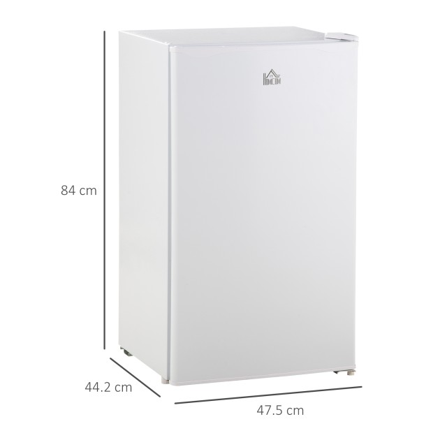 HOMCOM Coolbox 91L με ρυθμιζόμενο θερμοστάτη, επιτοίχια ράφια, ράφια και 1 συρτάρι, 47,5x44,2x84 cm 800-129V90WT