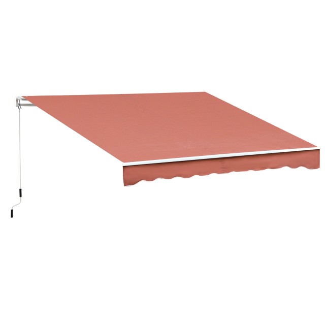 Outsunny Outsunny Outdoor Sun Shade Roller Blind Metal and Aluminium, 395x245cm, Rust Red 840-151CF
