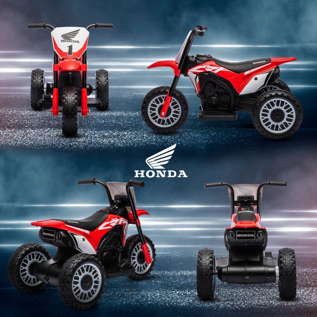 HOMCOM Ηλεκτρική μοτοσυκλέτα για παιδιά με άδεια Honda CRF450RL 3 τροχούς, ηλικίας 18-36 μηνών, κόκκινο 370-298V90RD