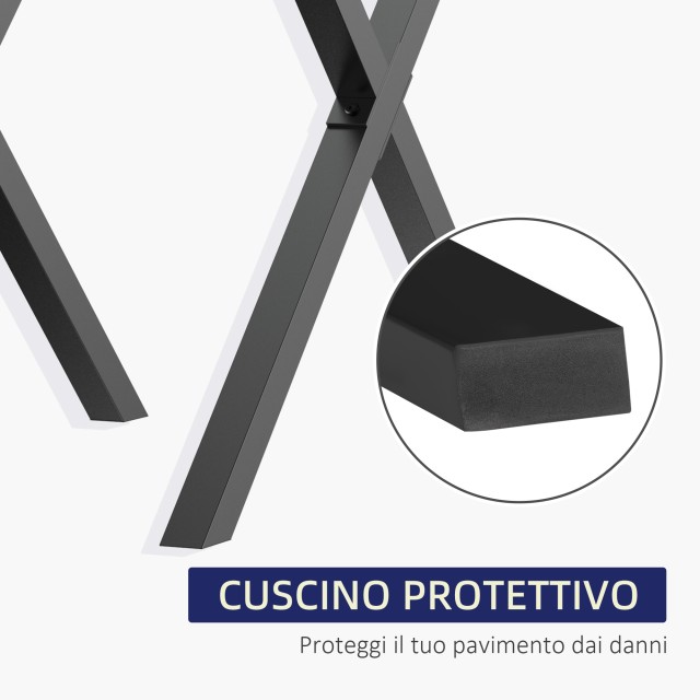 Σετ Ατσάλινα Πόδια Τραπεζιού Σχήματος X 80 x 4 x 72 cm 2 τμχ HOMCOM B82-002
