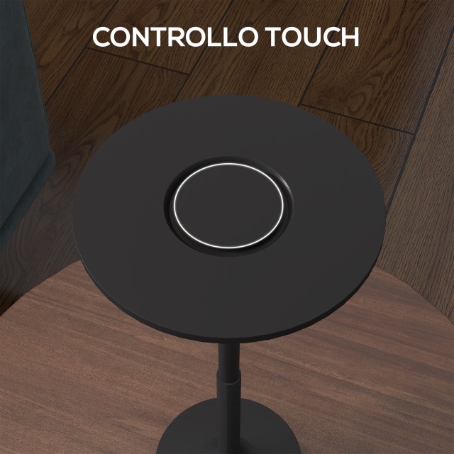 HOMCOM Wireless Lamp Touch LED Light 3 Tones και επαναφορτιζόμενη μπαταρία, Ø13x28,5cm, Μαύρο B31-454V00BK
