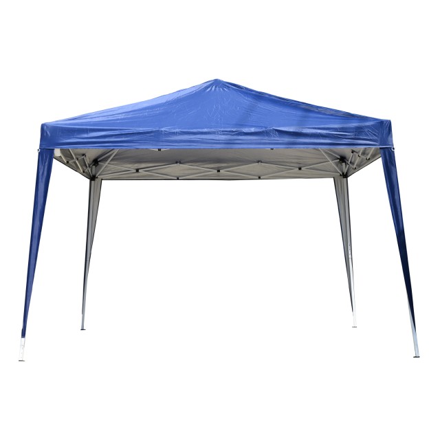 Outsunny Gazebo Πτυσσόμενη Ατσάλινο Κατασκευή Μπλε Ύφασμα Oxford Κάλυμμα 3x3m 840-158BU