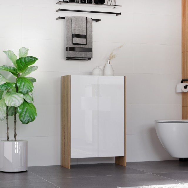Ξύλινο Ντουλάπι Μπάνιου 60 x 25 x 90 cm HOMCOM 834-257
