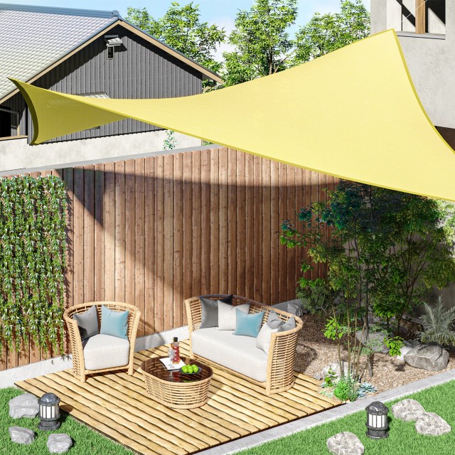 Outsunny Rectangular Shade Sail Πολυεστερική Τέντα 3x4m Άμμος 840-142SD