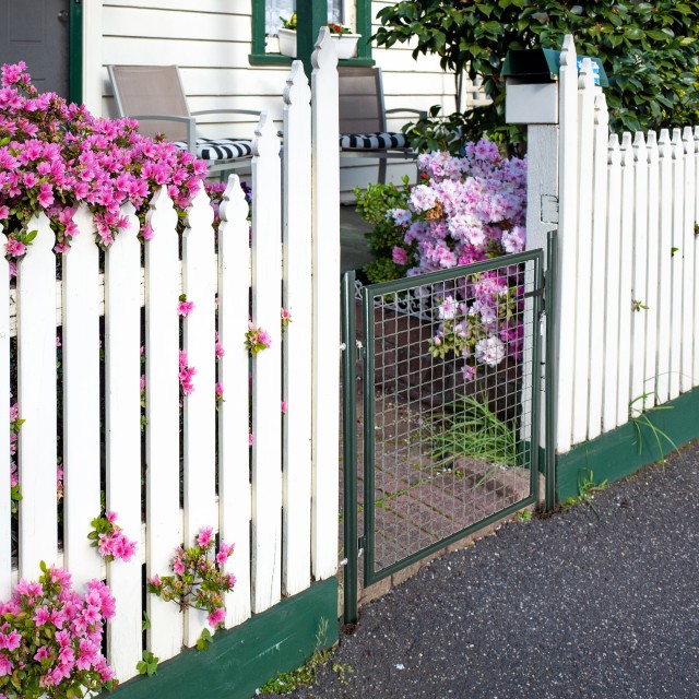 HOMCOM Steel Garden Gate with Lock and 3 Keys, 97x150cm, Green B70-056