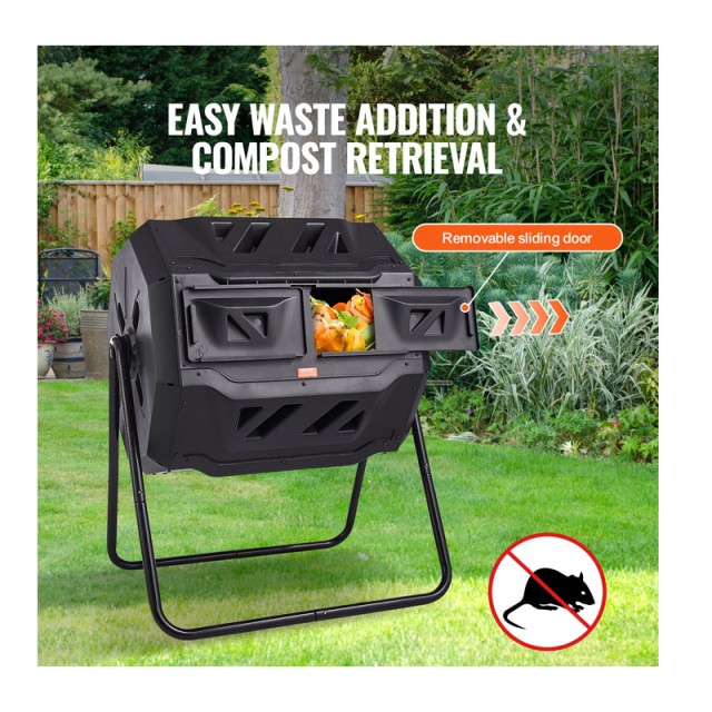 Κάδος Ταχείας Κομποστοποίησης 162.7 Lt 735 x 625 x 955 mm VEVOR FGD...