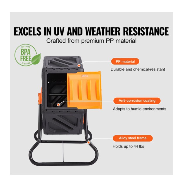 Κάδος Ταχείας Κομποστοποίησης 70 Lt 605 x 510 x 730 mm VEVOR FGDFJ1...