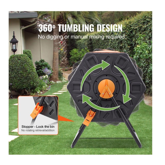 Κάδος Ταχείας Κομποστοποίησης 70 Lt 605 x 510 x 730 mm VEVOR FGDFJ1...