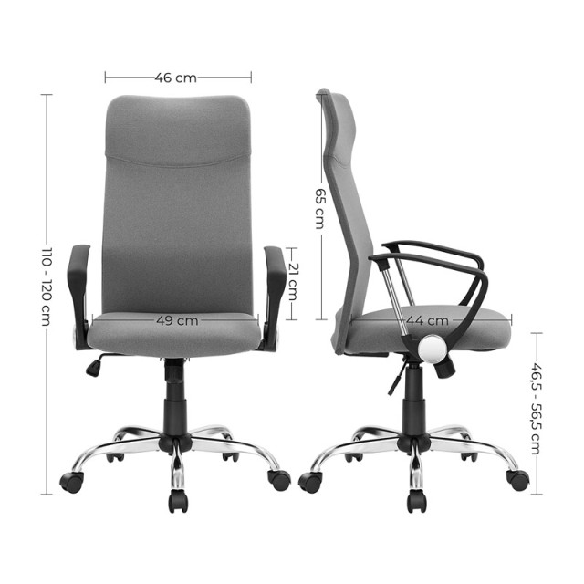 Καρέκλα Γραφείου 63 x 63 x 110-120 cm Songmics OBN034G01