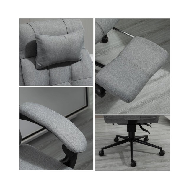 Καρέκλα Γραφείου με Υποπόδιο 66 x 70 x 116-124 cm Vinsetto 921-282GY