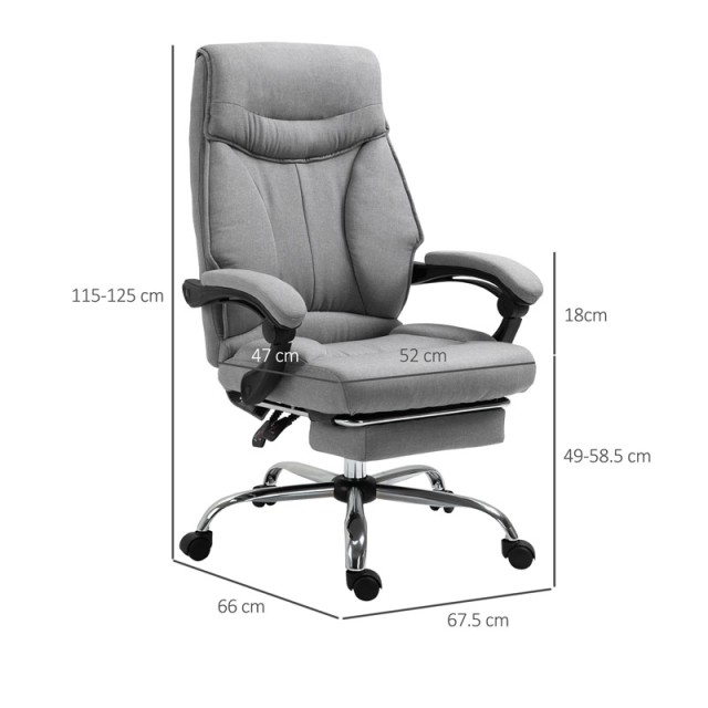 Καρέκλα Γραφείου με Υποπόδιο 67.5 x 66 x 115-125 cm Vinsetto 921-437