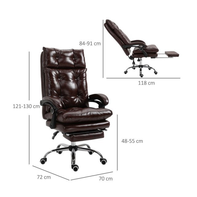 Καρέκλα Γραφείου με Υποπόδιο 70 x 72 x 121-130 cm Vinsetto 921-224
