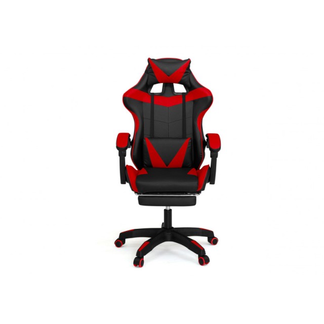 Καρέκλα Gaming με Υποπόδιο 63 x 62 x 114-124 cm Χρώματος Κόκκινο - ...