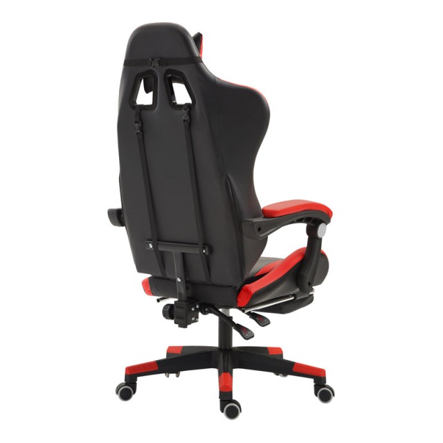 Καρέκλα Gaming με Υποπόδιο Χρώματος Κόκκινο Herzberg HG-8080RED