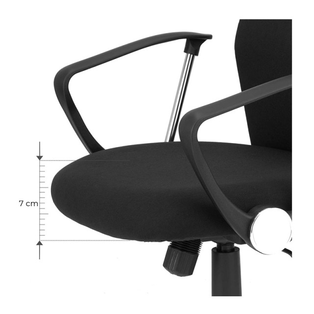 Καρέκλα Γραφείου 63 x 63 x 110-120 cm Χρώματος Μαύρο Songmics OBN03...