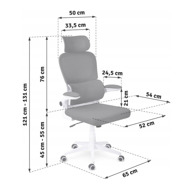 Καρέκλα Γραφείου 65 x 54 x 121-131 cm Formax Sofotel 240702