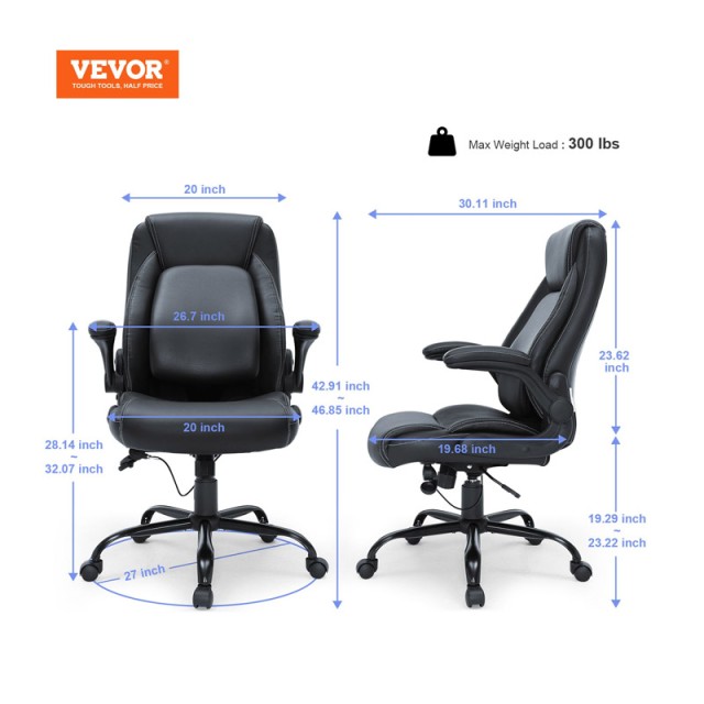 Καρέκλα Γραφείου Executive με Οσφυϊκή Υποστήριξη 680 x 710 x 1090 m...