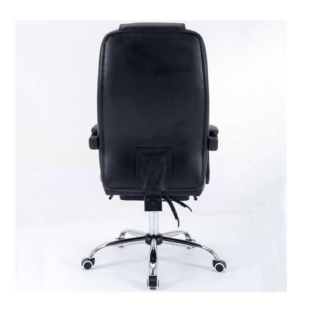 Καρέκλα Γραφείου με Υποπόδιο 63 x 70 x 113.5 - 123.5 cm Χρώματος Μαύρο Bakaji 02839192