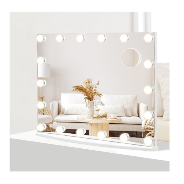 Καθρέπτης Μακιγιάζ με LED Φωτισμό 65 x 14 x 52.5 cm Costway JV10466WH