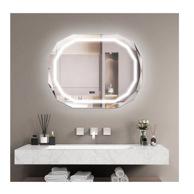 Καθρέπτης Μπάνιου με LED Φωτισμό 91.5 x 71 x 5 cm Costway BA8044DE