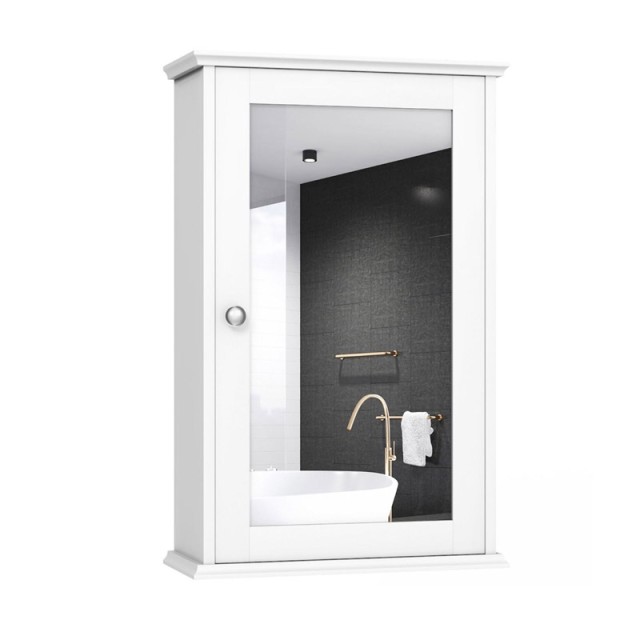 Καθρέπτης Μπάνιου με Ντουλάπι 34 x 15 x 53 cm Costway BA8033WH