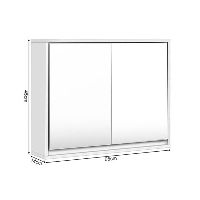 Καθρέπτης Μπάνιου με Ντουλάπι 55 x 14 x 45 cm Costway HW65488
