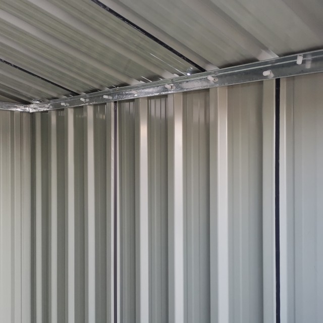 Outsunny Garden Shed Ατσάλινο εργαλειοθήκη, κεκλιμένη οροφή και 4 αεραγωγοί, 152x132x188cm 845-291V01