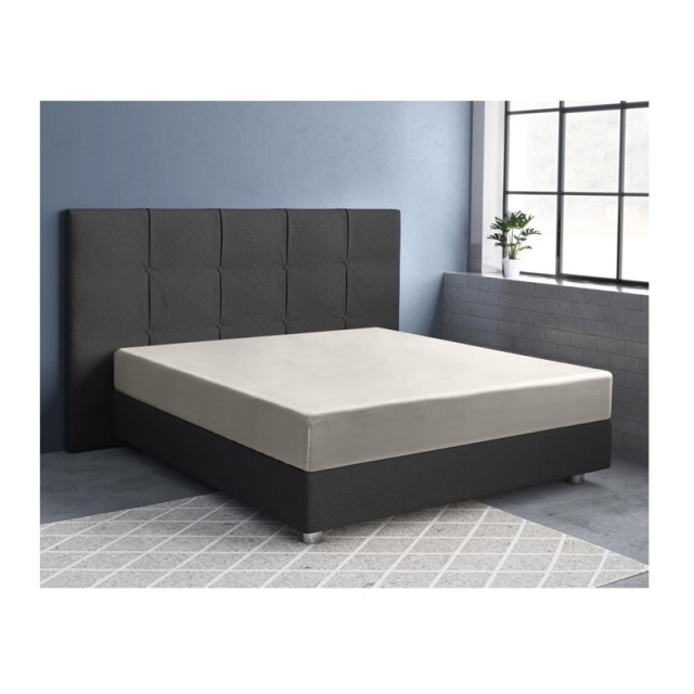 King Size Σεντόνι από Βαμβακερό Σατέν με Λάστιχο 180 x 200 cm Χρώματος Κρεμ Primaviera Deluxe 8720105609657