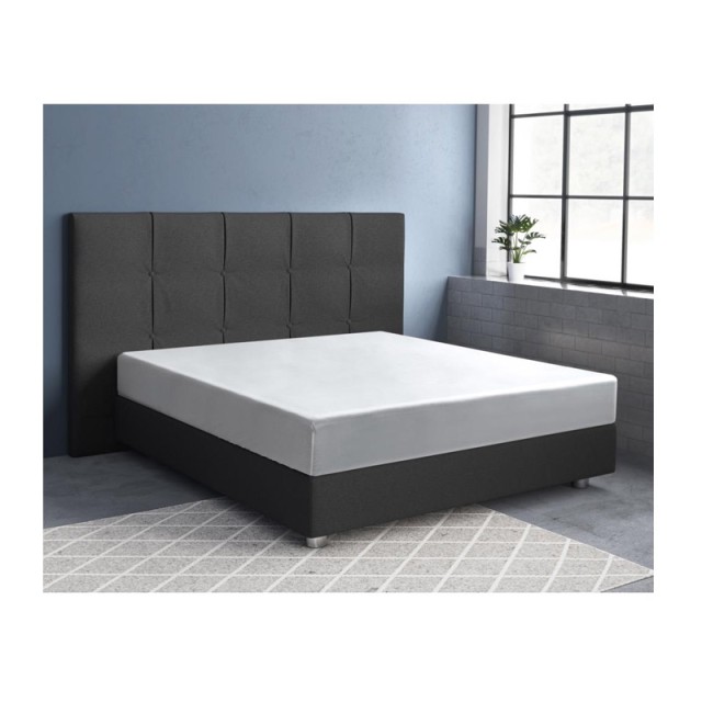 King Size Σεντόνι από Βαμβακερό Σατέν με Λάστιχο 180 x 200 cm Χρώματος Λευκό Primaviera Deluxe 8720105610011
