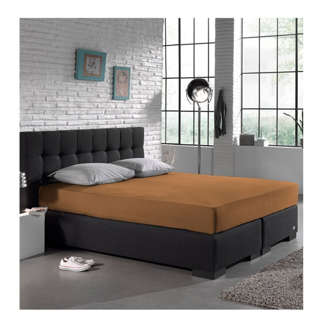 King Size Σεντόνι Jersey με Λάστιχο 190 x 200 x 30 cm Χρώματος Taupe Dreamhouse 8717703801330