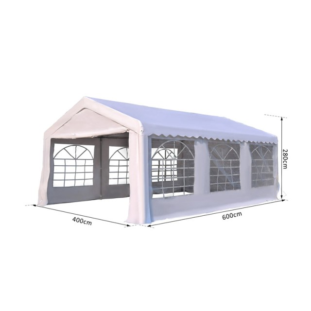 Κιόσκι Κήπου με Ατσάλινο Σκελετό 6 x 4 x 2.8 m Outsunny 01-0805