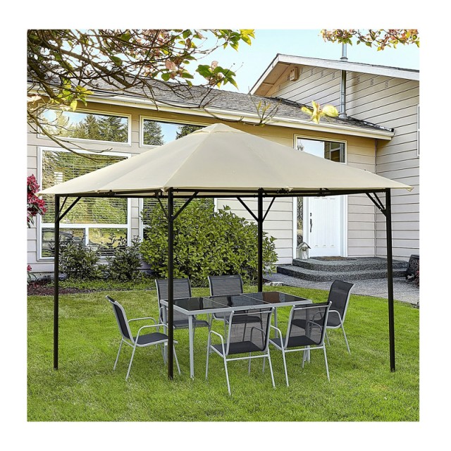 Κιόσκι Κήπου με Μεταλλικό Σκελετό 297 x 297 x 263 cm Outsunny 84C-190CW