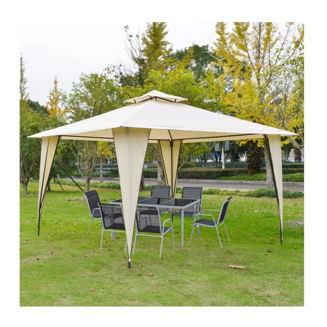 Κιόσκι Κήπου με Μεταλλικό Σκελετό 350 x 350 x 270 cm Outsunny 84C-183BG