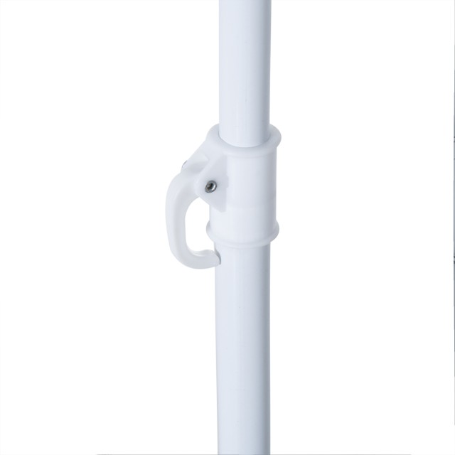 Outsunny Beach and Garden Parasol Φ220cm με κουβούκλιο, πολυεστέρα και μέταλλο, σκούρο πράσινο και λευκό 84D-038GN