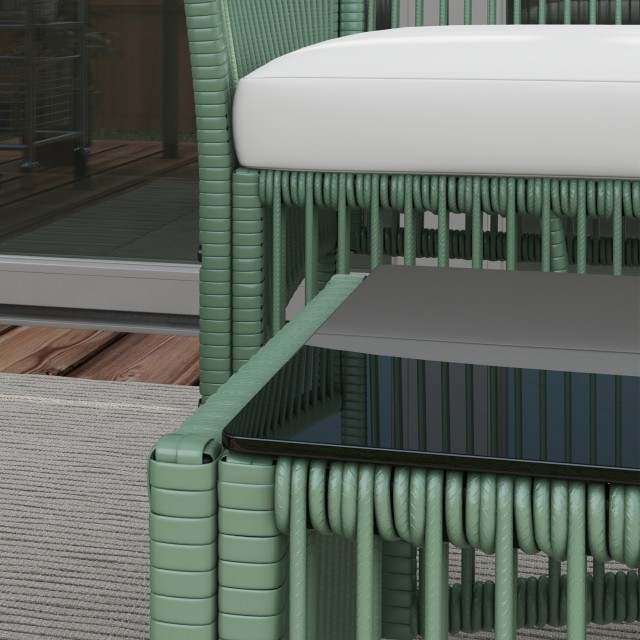 Outsunny Σετ κήπου Rattan 4 τεμαχίων με 2 πολυθρόνες εξωτερικού χώρου, καναπέ και τραπέζι κήπου 860-303V00DG