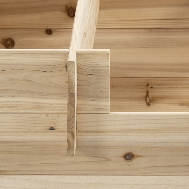 Outsunny 3 επιπέδων Spruce Wood Planter, Υπαίθριο υπερυψωμένο κουτί κήπου, 120x100x54cm 845-535