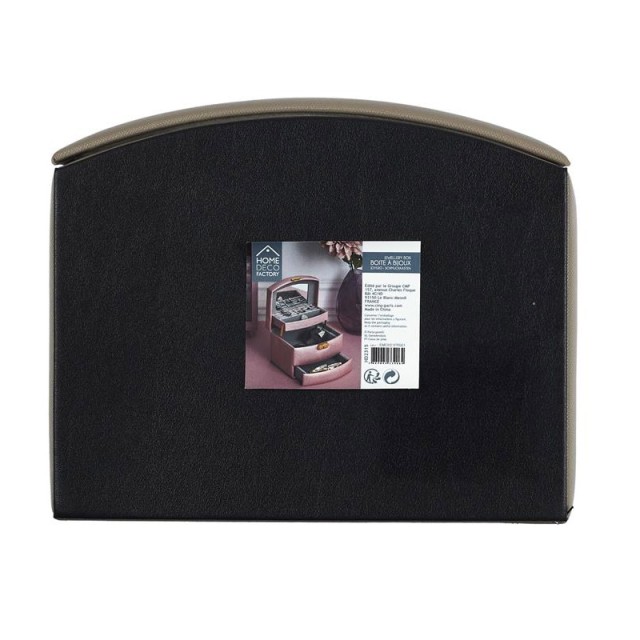 Κοσμηματοθήκη - Μπιζουτιέρα 18 x 11.5 x 14.5 cm Χρώματος Taupe Home Deco Factory HD2315 HD2315-Taupe