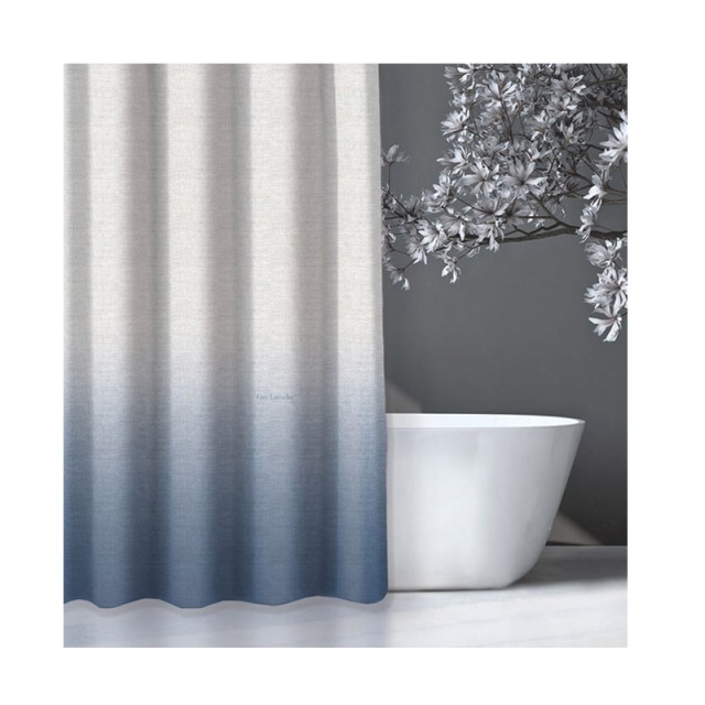 Κουρτίνα Μπάνιου με Τρουκς 180 x 185 cm Mykonos Light Blue Guy Laro...